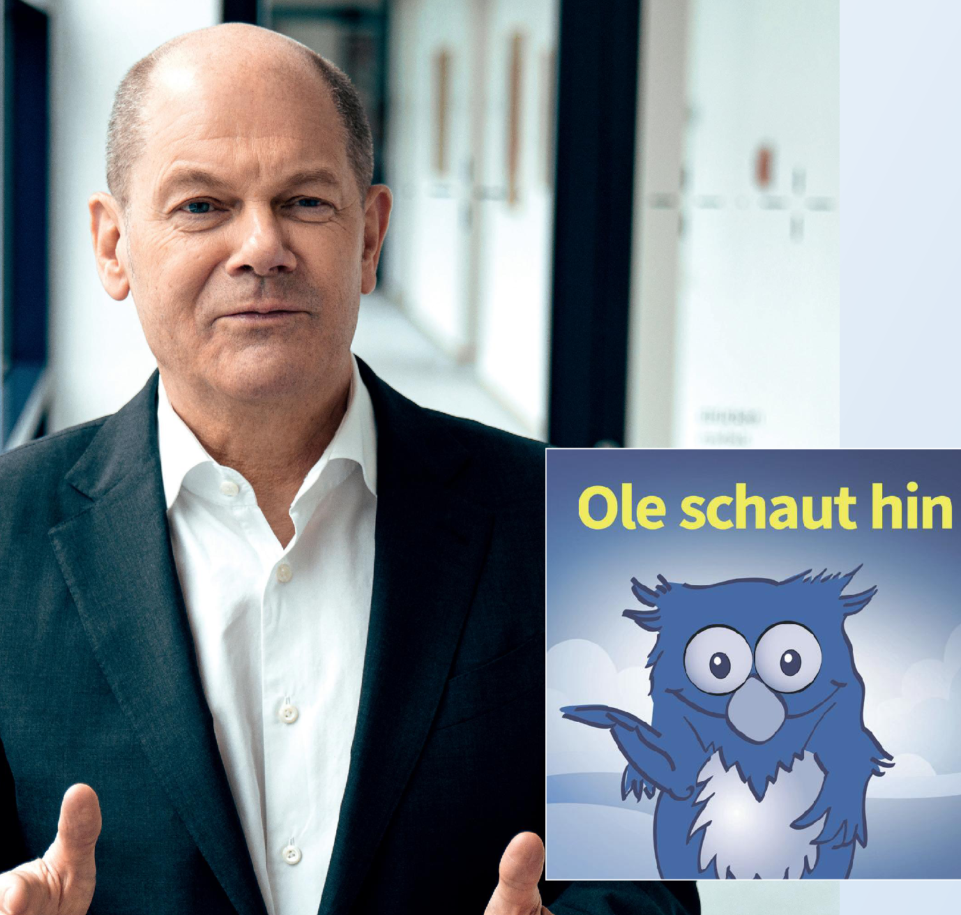 Bundeskanzler Olaf Scholz zu Gast im Kinderpodcast "Ole schaut hin"