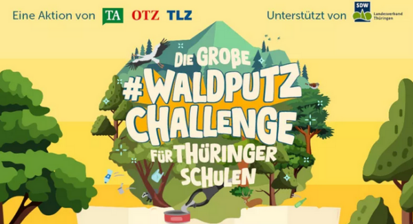 Waldputz mit Schulen Funke Thüringen