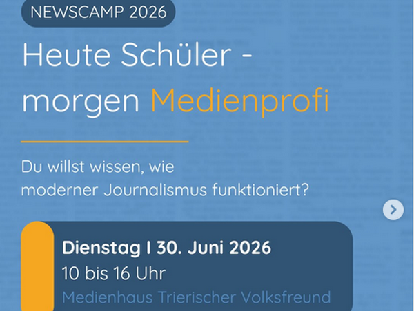 Newscamp in den Sommerferien – Trierischer Volksfreund lädt Schüler*innen ein