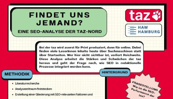 HAW-Studierende suchen Praxisprojekte – Chance für Medienhäuser