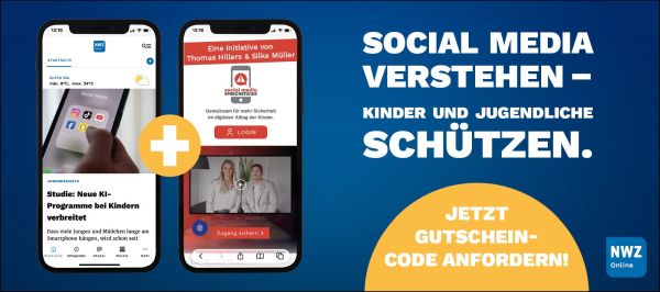 NWZ spricht Familien mit Social-Media-Thema an: Rabatt fürs Eltern-Portal und Buchlesung